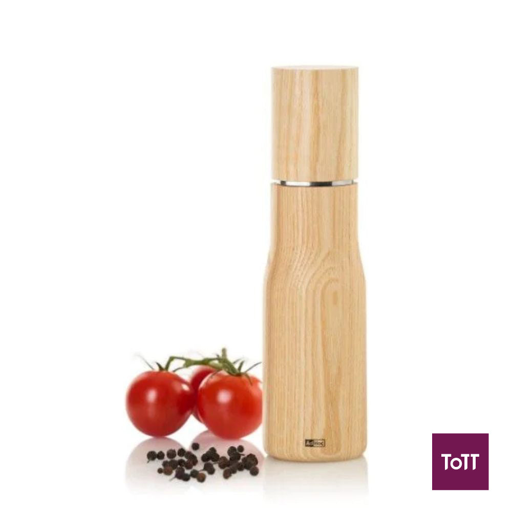 AdHoc Levo Ash Wood Pepper Or Salt Mill Ø5.8xH21cm