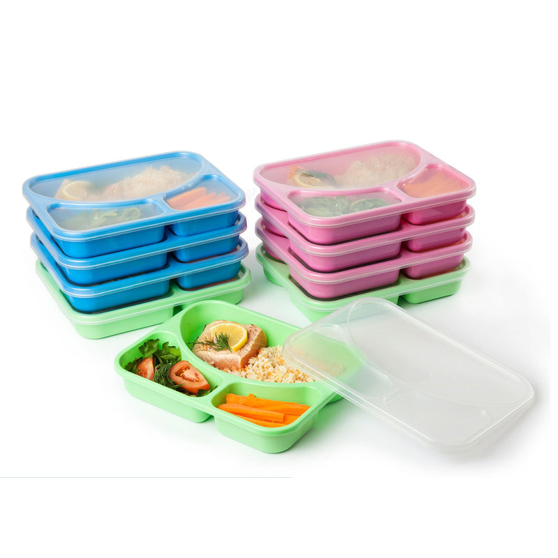 Colored Reusable Lunch Boxes - Set of 9