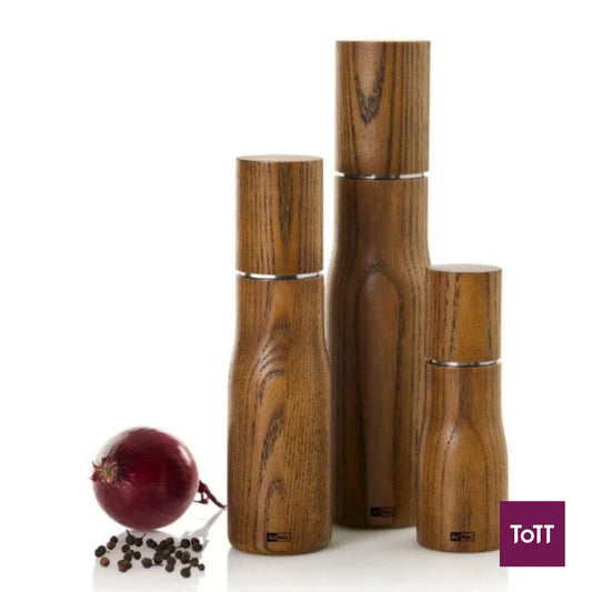 AdHoc Levo Ash Wood Pepper Or Salt Mill Ø5xH15cm, Brown