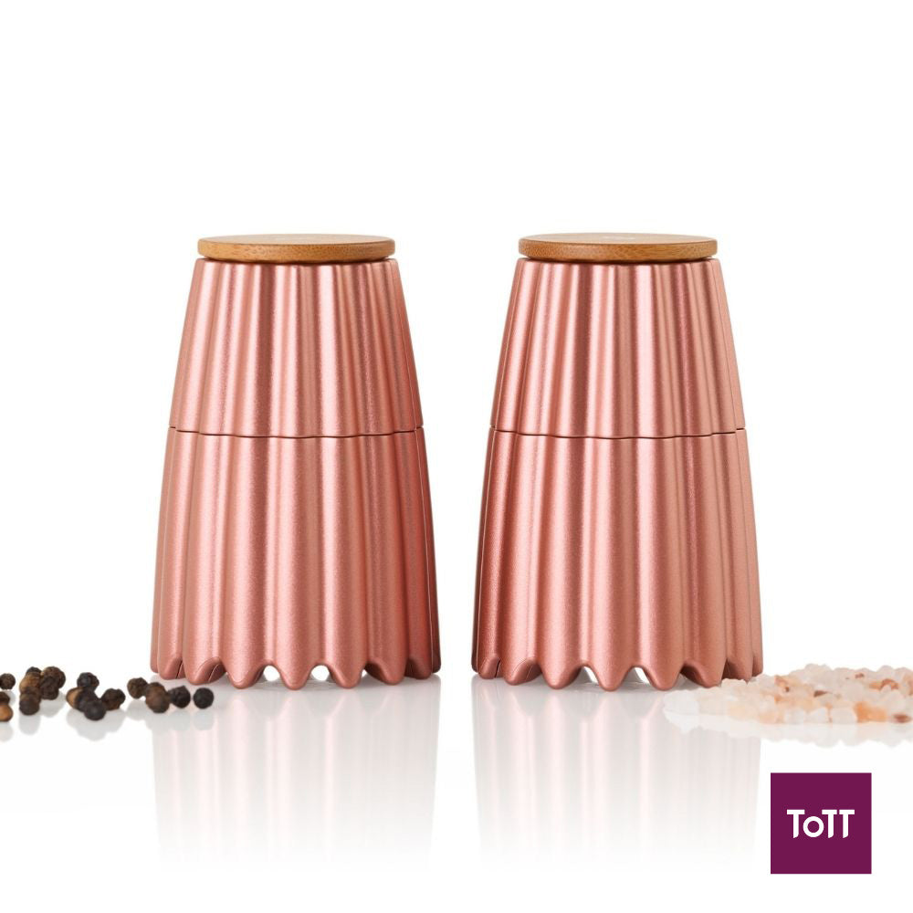 AdHoc Magtwo Ceracut Pepper and Salt Double Mill Ø6.6xH19.5cm, Rose Gold