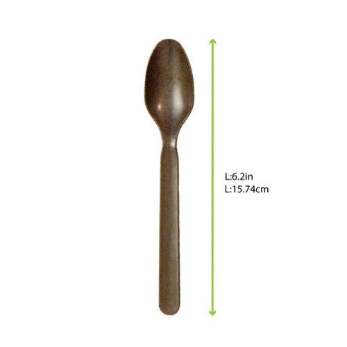 Compostable Wrapped Coffee Ground Spoon L:6.2in - 100 pcs