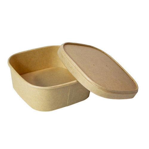 Square Kraft Meal Box 16oz L:5.1in W:5.1in H:2in - 50 pcs