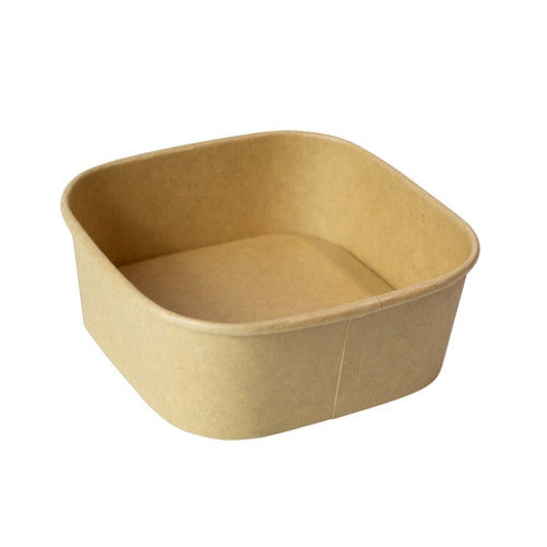 Square Kraft Meal Box 16oz L:5.1in W:5.1in H:2in - 50 pcs