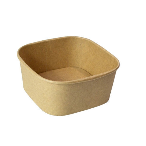 Square Kraft Meal Box 21oz L:5.1in W:5.1in H:2.5in - 50 pcs