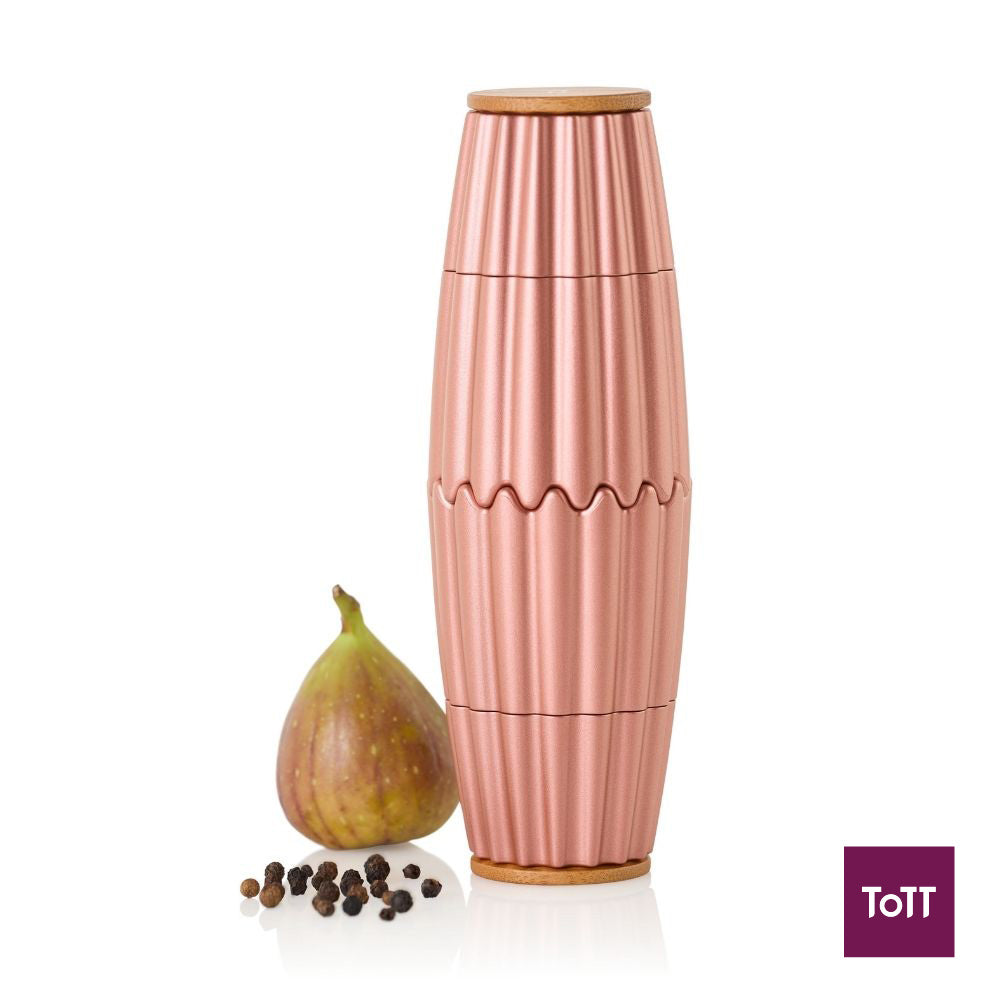 AdHoc Magtwo Ceracut Pepper and Salt Double Mill Ø6.6xH19.5cm, Rose Gold