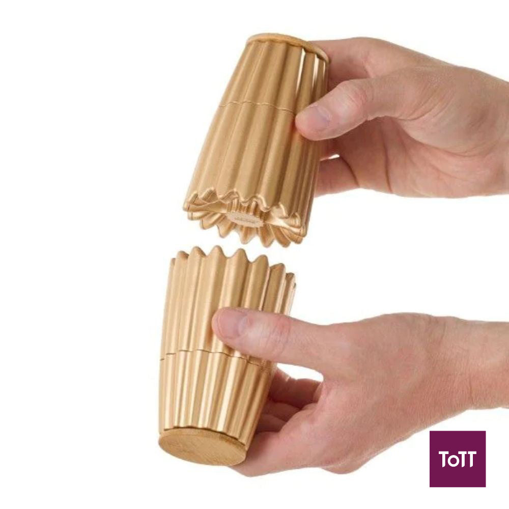 AdHoc Magtwo Ceracut Magnetic Salt and Pepper Mill Ø6.6xH19.5cm, Gold