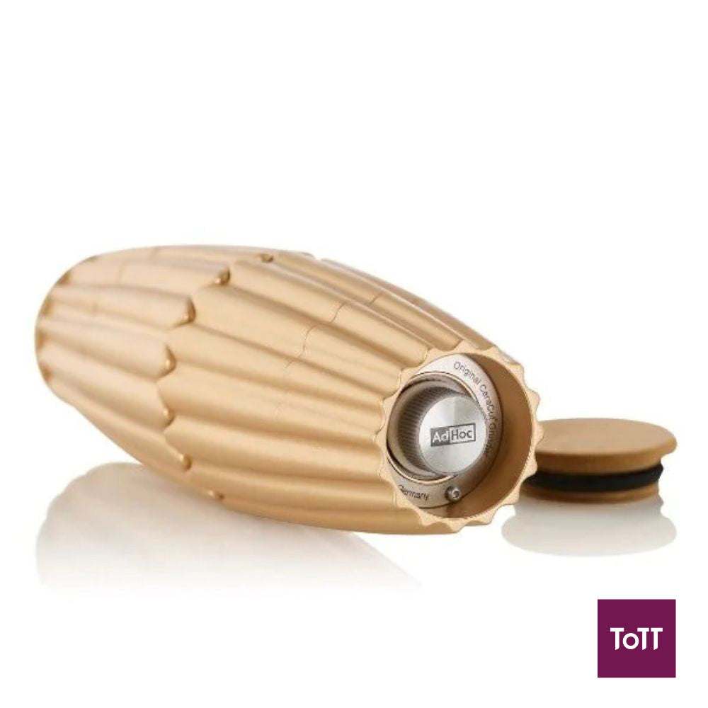 AdHoc Magtwo Ceracut Magnetic Salt and Pepper Mill Ø6.6xH19.5cm, Gold