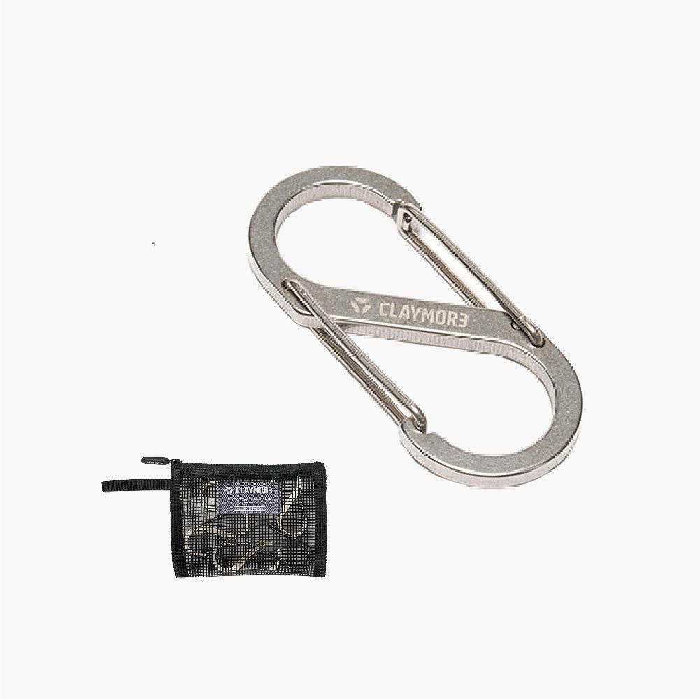 S-type carabiner 5-pack set with storage bag